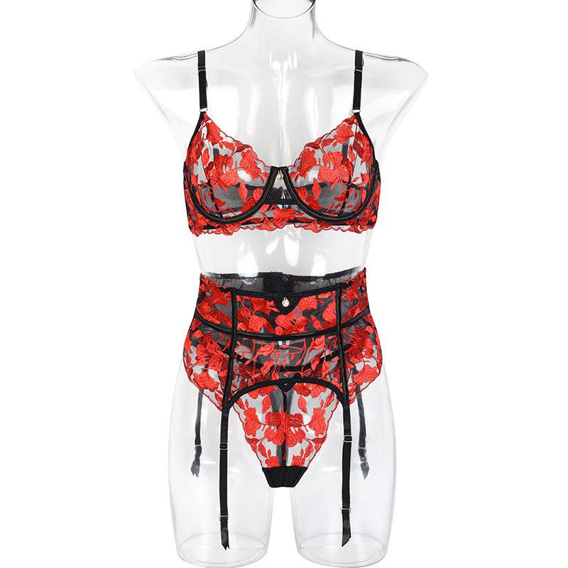 Red Mesh Charmer's Temptation Lingerie.