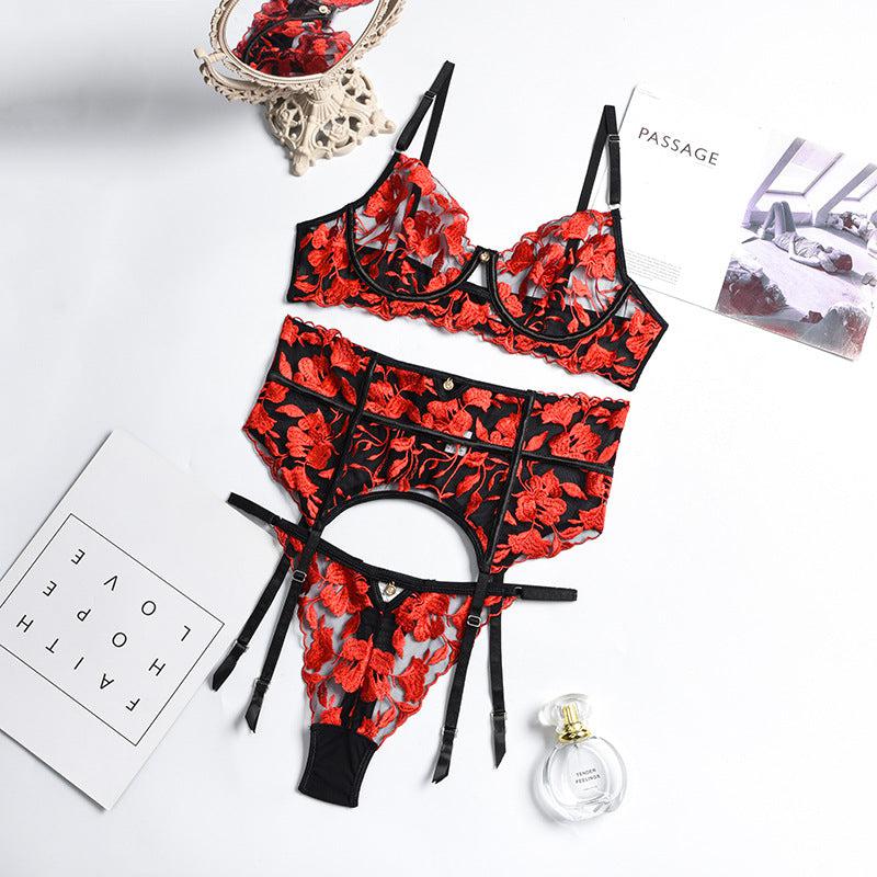 Red Mesh Charmer's Temptation Lingerie.