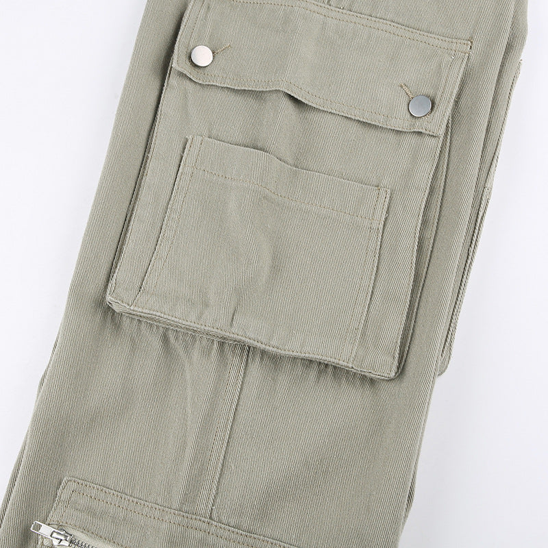 Washed Vintage Baggy Cargo Jeans