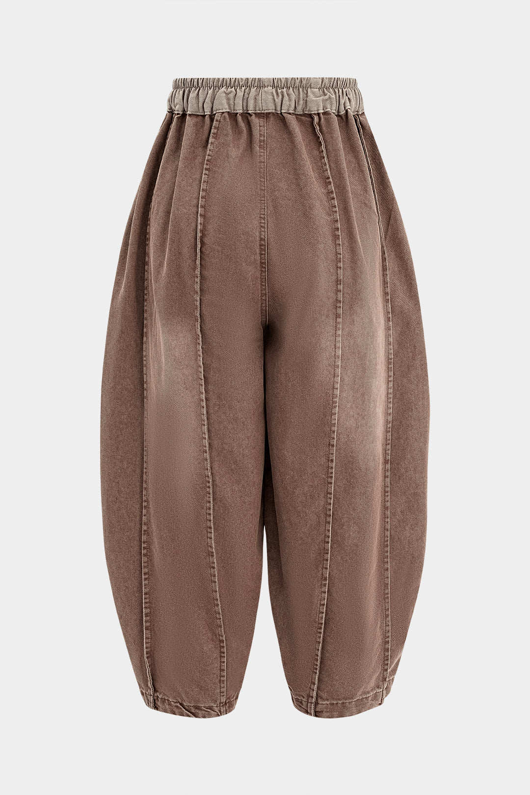 Denim Faded Wide Leg Barrel Jeans