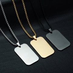 Valor Emblem: Stainless Steel Military Dog Tag Necklace