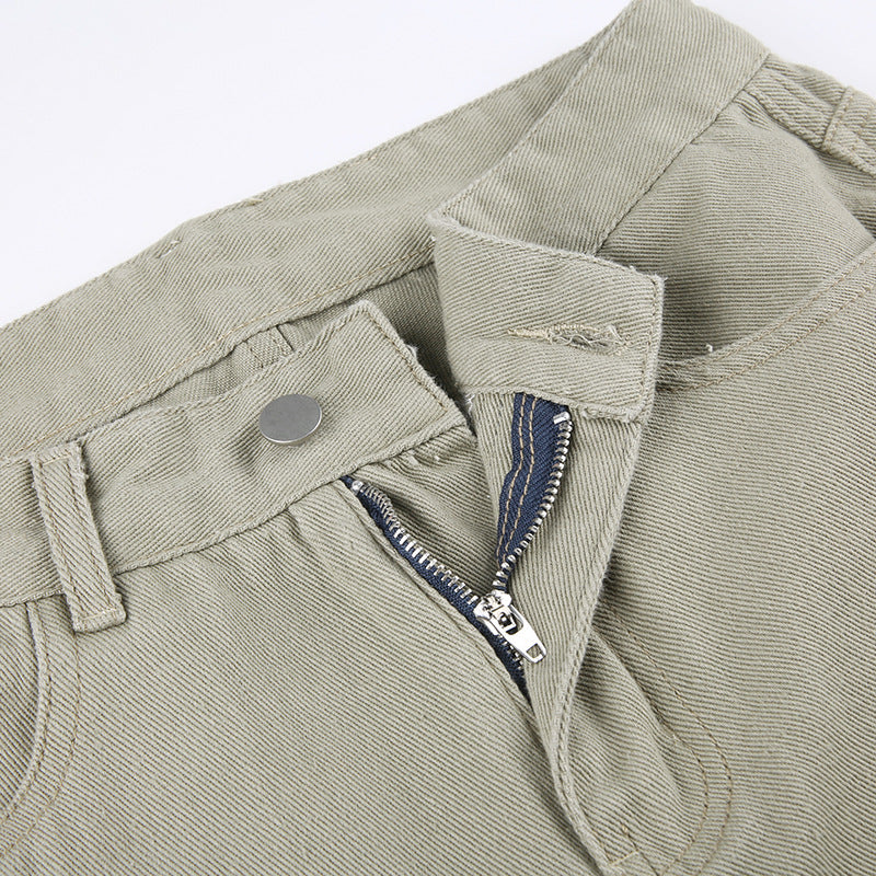 Washed Vintage Baggy Cargo Jeans