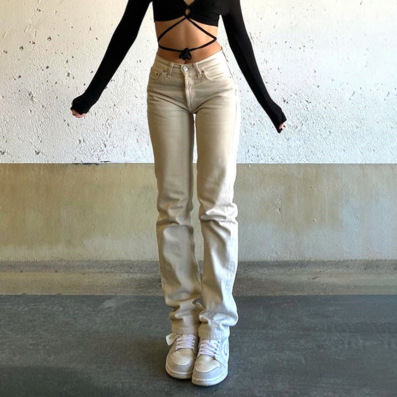 90s Vintage Straight Boyfriend Jeans