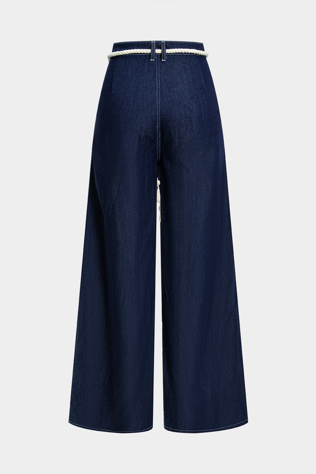 Denim Tie Front Ruched Jeans
