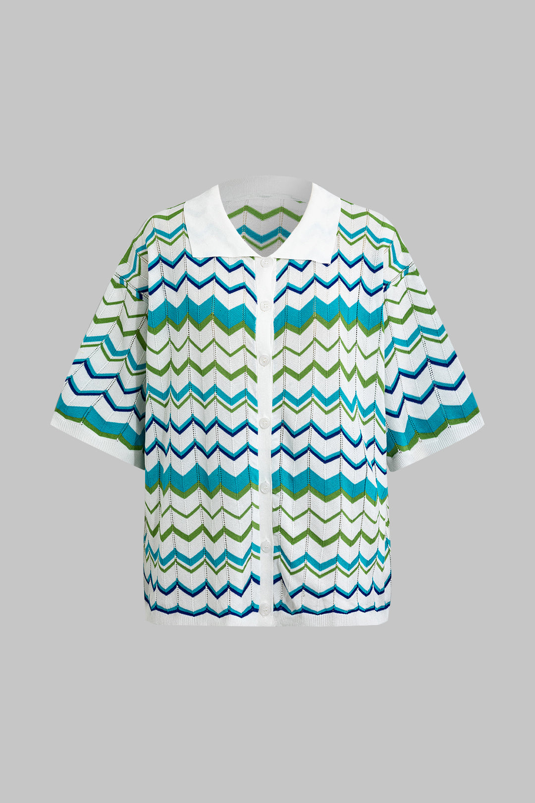 Contrast Knit Top And Drawstring Shorts Set