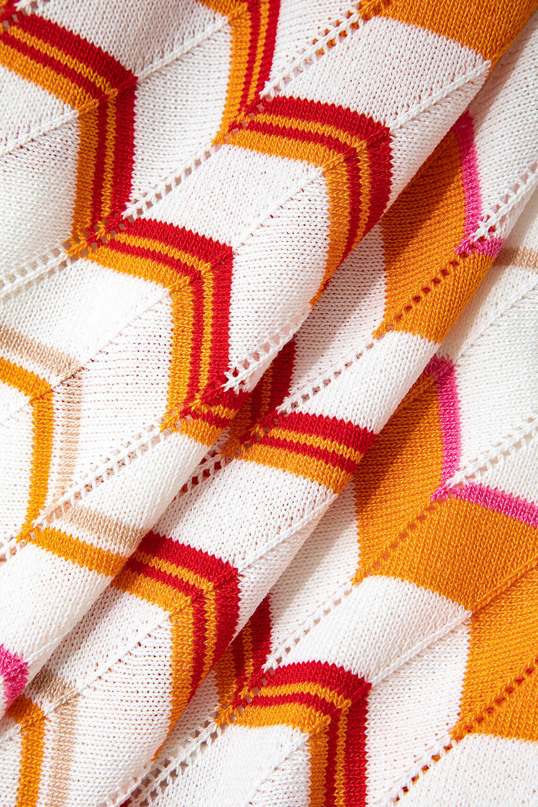 Contrast Knit Top And Drawstring Shorts Set