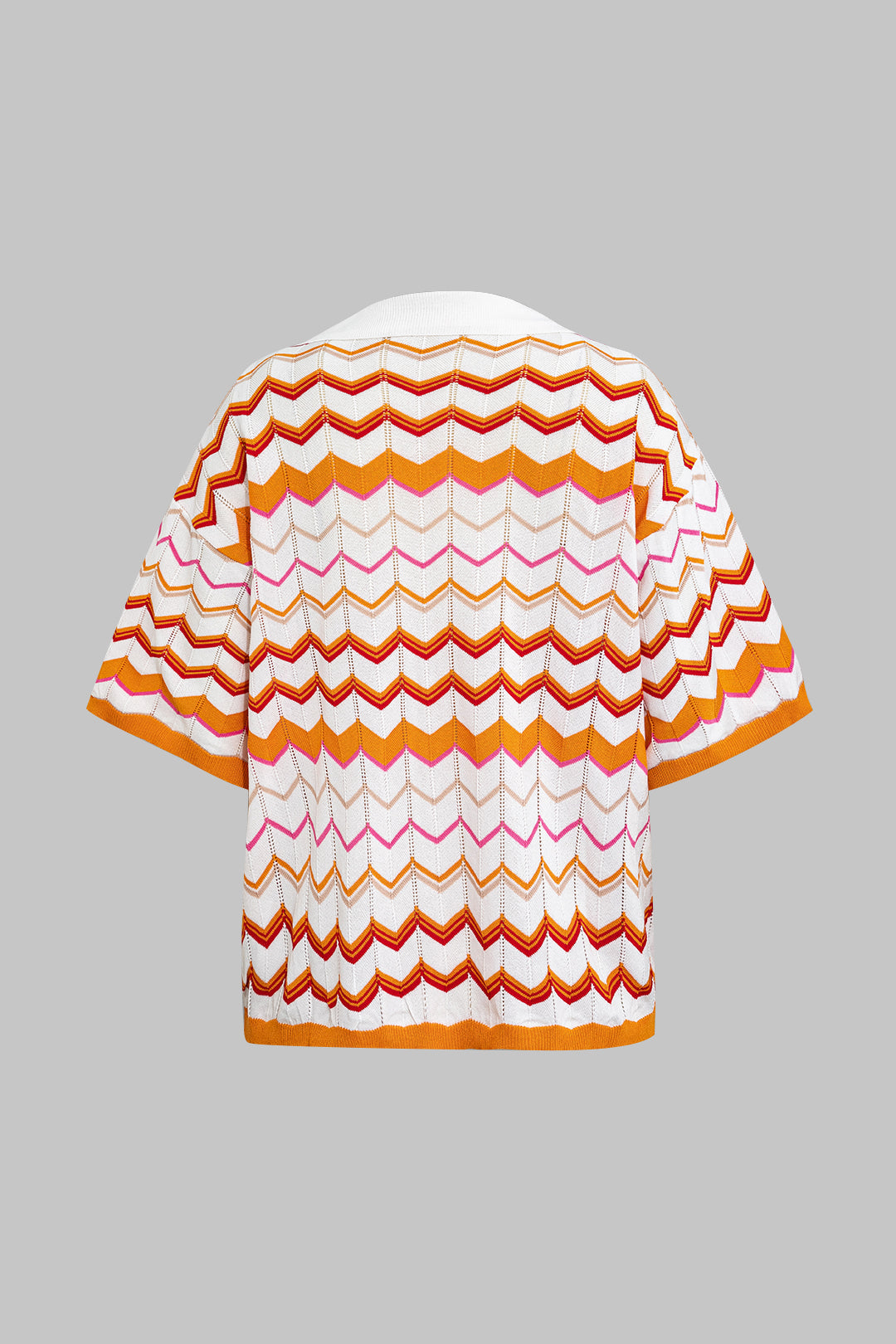 Contrast Knit Top And Drawstring Shorts Set