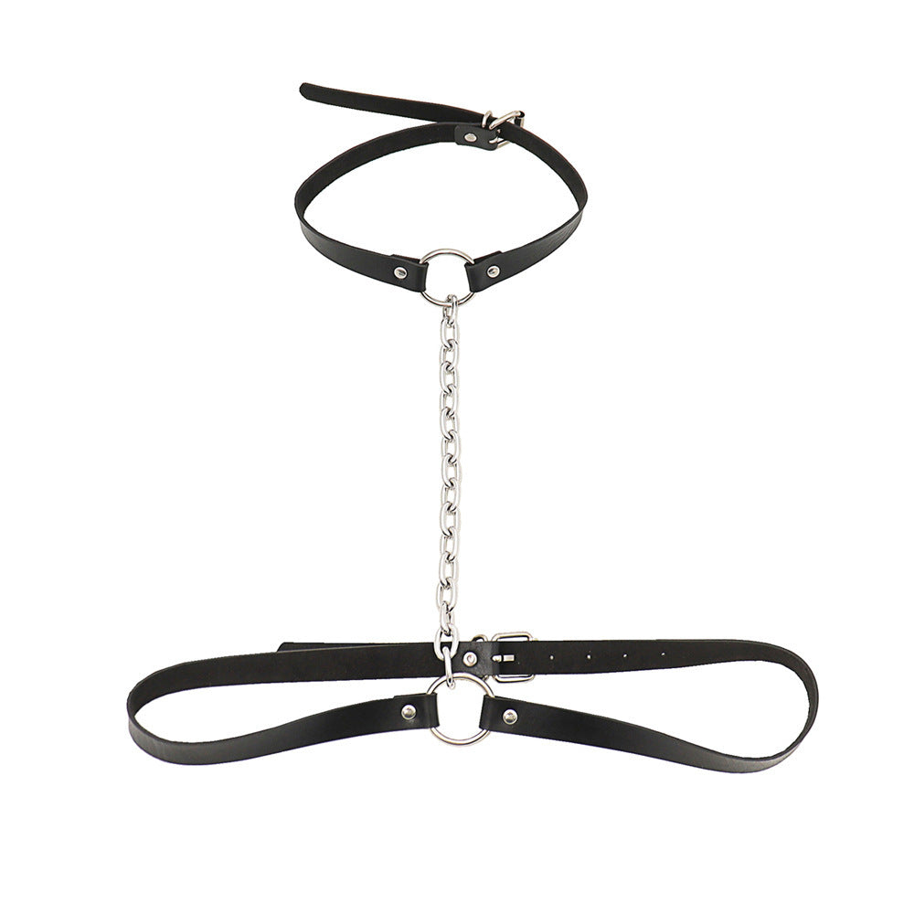 Night Diva Metal Chain Choker Harness