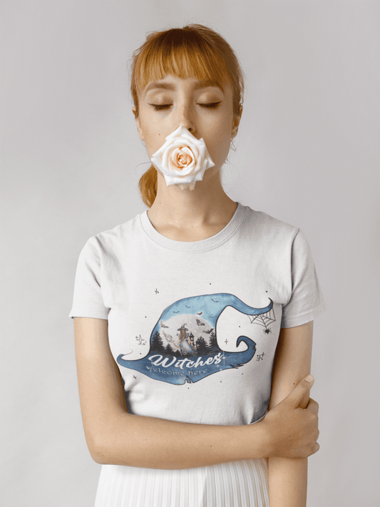 Witches Welcome Here T-shirt: Empowering Charm & Style