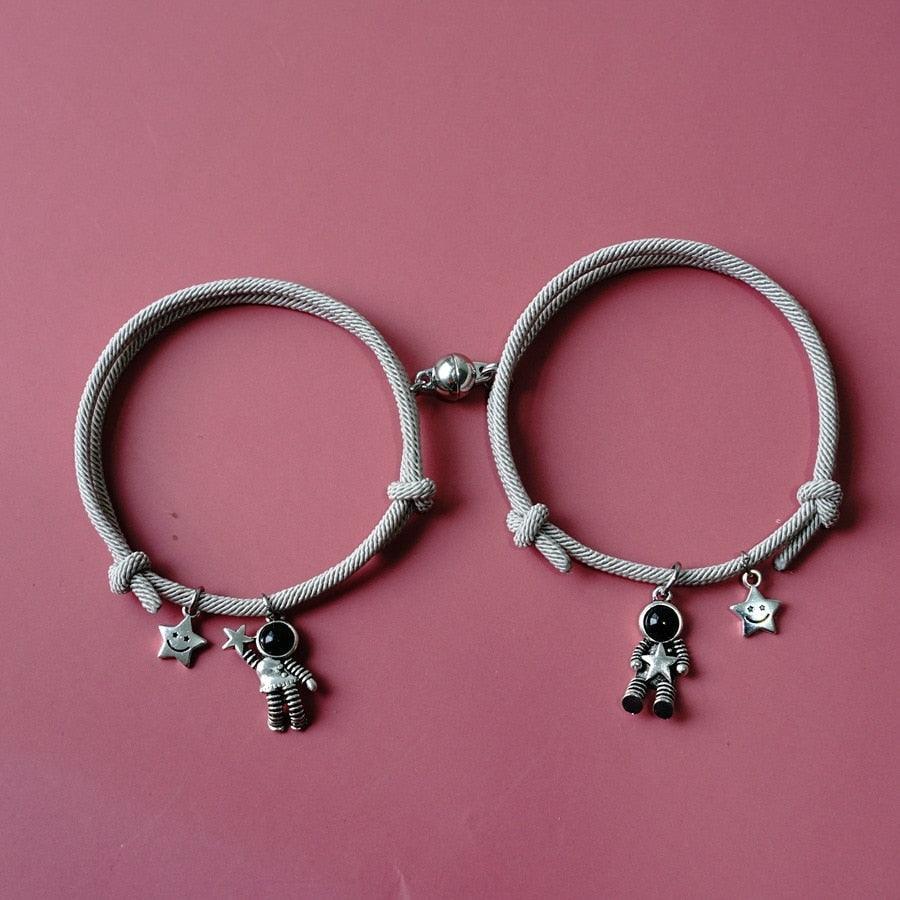 2Pcs/set Couple Bracelet Magnetic