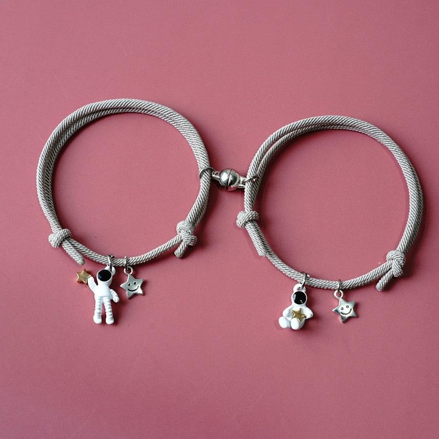 2Pcs/set Couple Bracelet Magnetic