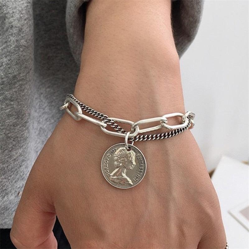 Bohemian Silver Color Tassel Round Bracelet Set