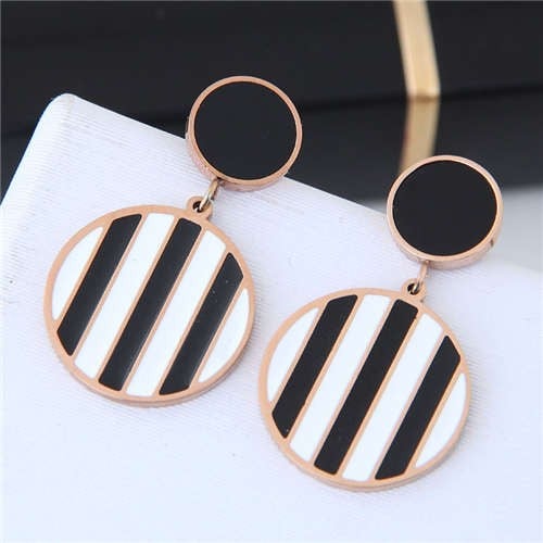 Black and White Zebra Zenith Statement Earrings