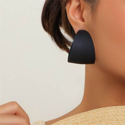 Black Circle Candy Earrings
