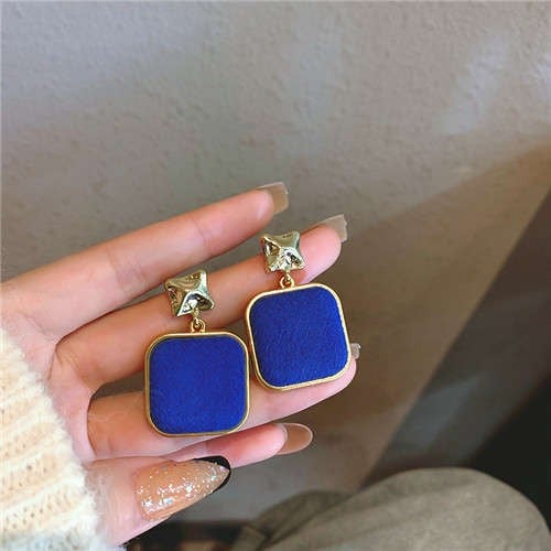 Blue Azure Square Flannel Dangles