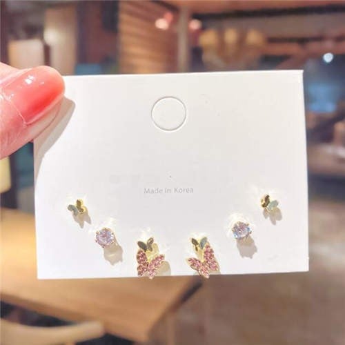 Butterfly Rhinestone Cluster Studs