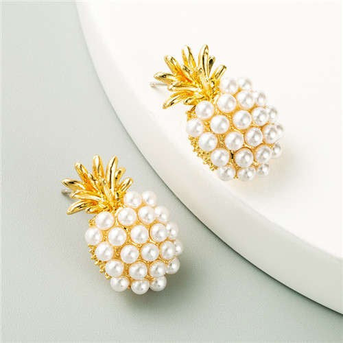 Pineapple Pearl Studs