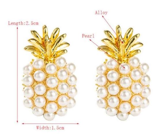 Pineapple Pearl Studs