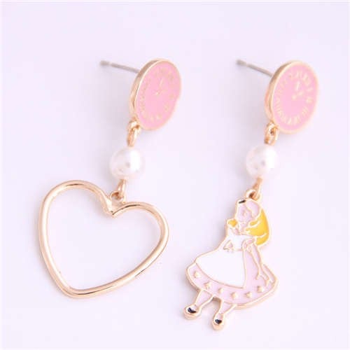 Pink Timekeeper's Romance Earrings