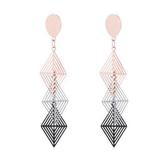 Triple Rhombus Strand Earrings