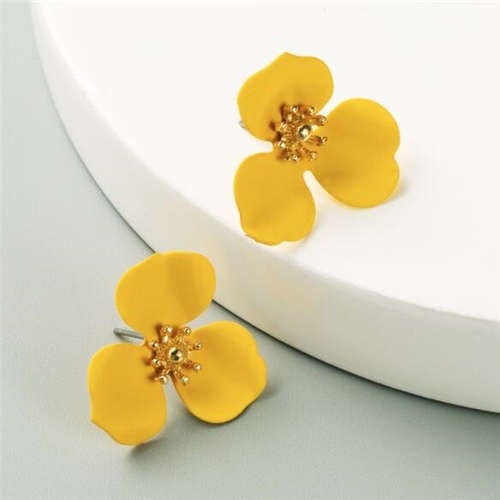 Yellow Sunrise Blossom Sweet Earrings