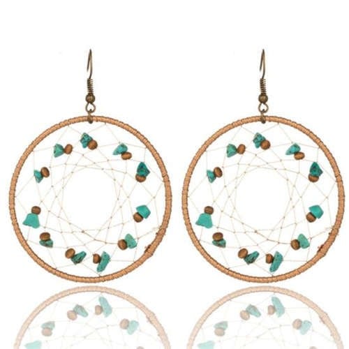 Bohemian Woven Mesh Hoops