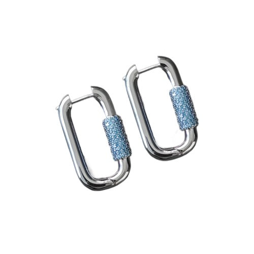 Silver Silver Lock Hoop Elegance