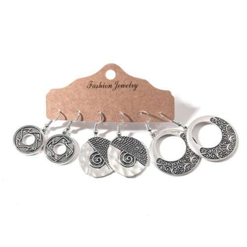 Silver Boho Silver Swirl Set  (3 Piece Set)
