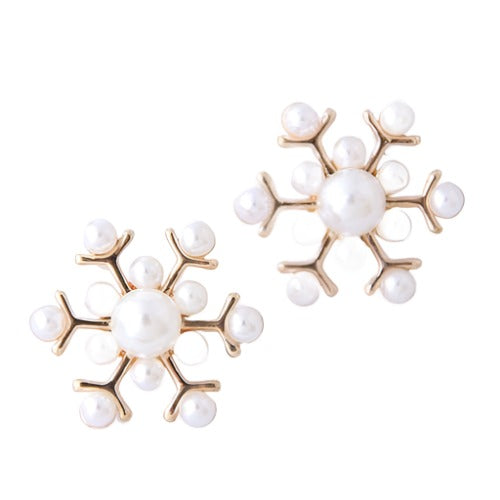 Snowflake Pearl Elegance Earrings
