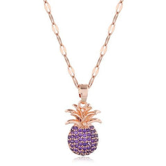 Amethyst Pineapple: Cubic Zirconia Necklace