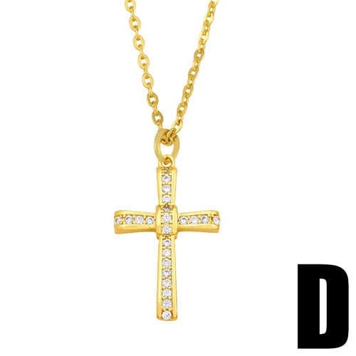 Cross Zirconia B: U.S. Hip-hop Necklace