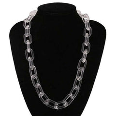 Crystal Hip-hop: Big Chain Acrylic Necklace