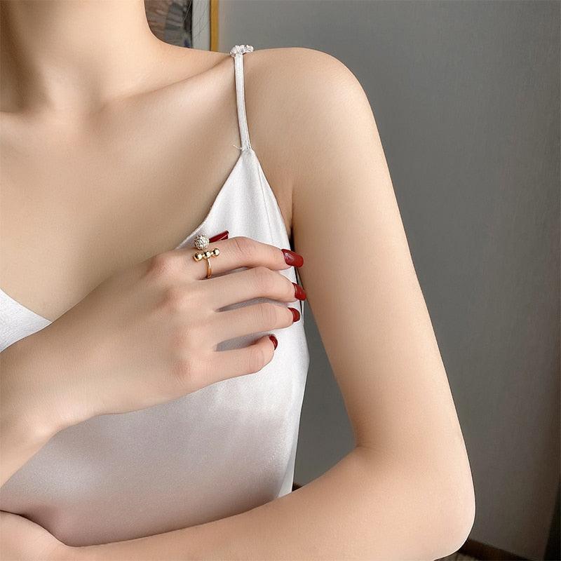 Zircon Circle Open Ring