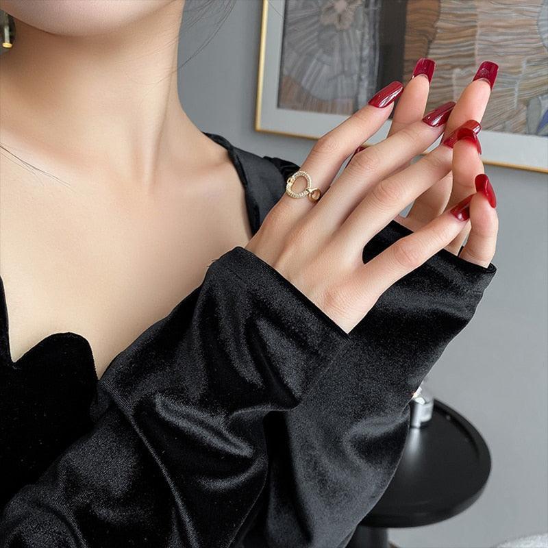 Zircon Circle Open Ring