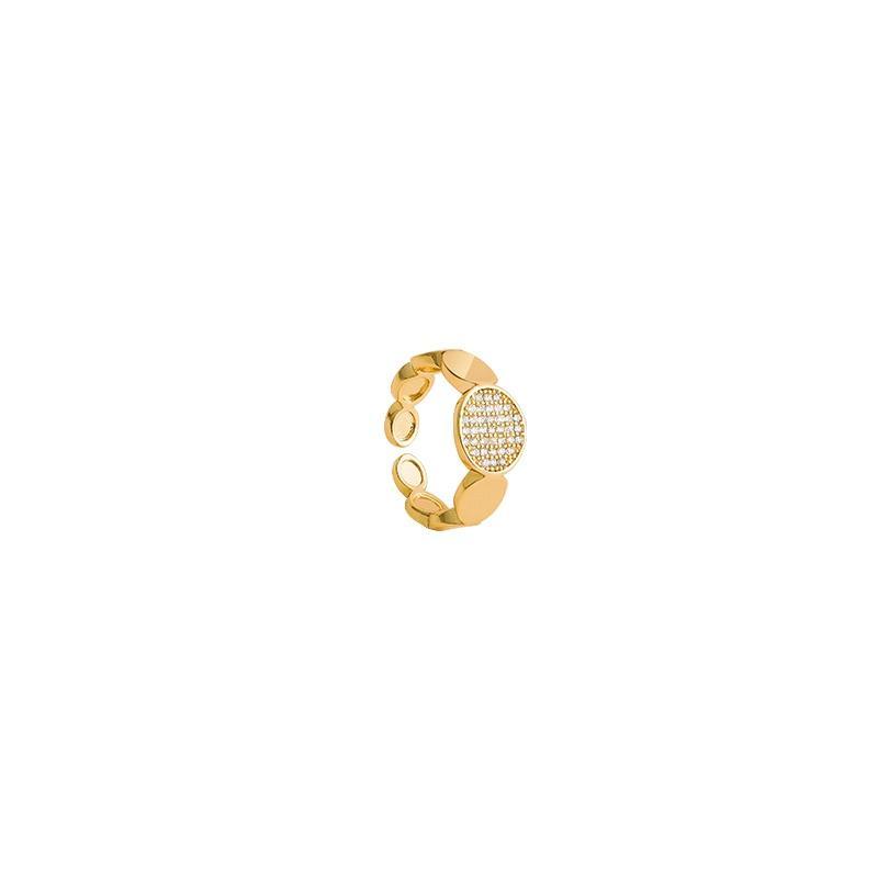Zircon Circle Open Ring