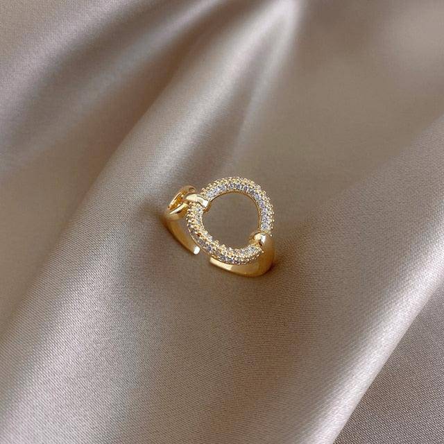 Zircon Circle Open Ring