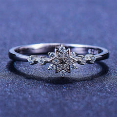 Luxury  Flower Snowflake Ring