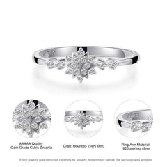 Luxury  Flower Snowflake Ring