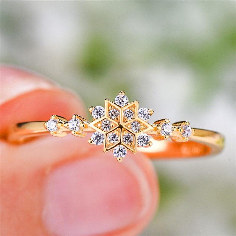 Luxury  Flower Snowflake Ring