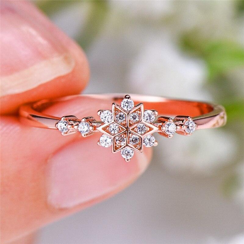 Luxury  Flower Snowflake Ring