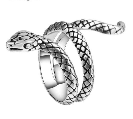 Snake Biker Signet Antique Ring
