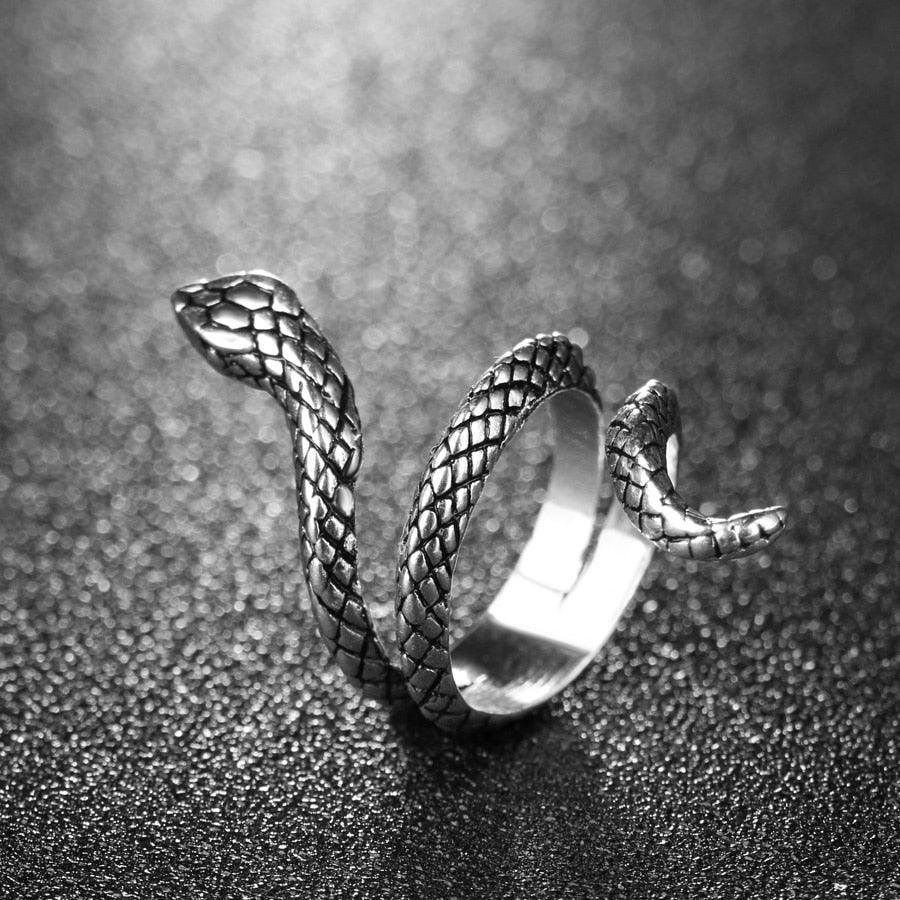Snake Biker Signet Antique Ring