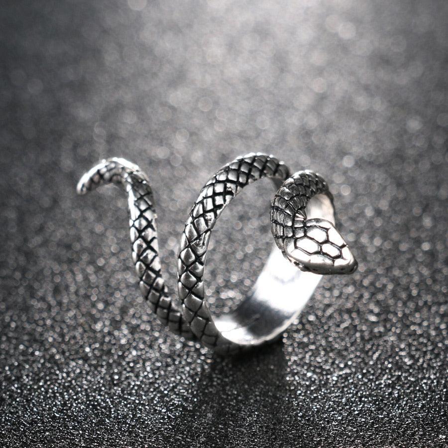 Snake Biker Signet Antique Ring