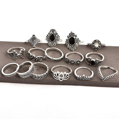 15 Piece Bohemian Ring Set