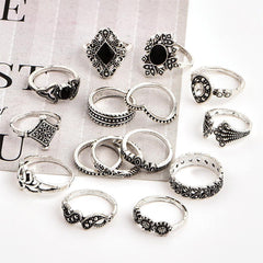 15 Piece Bohemian Ring Set