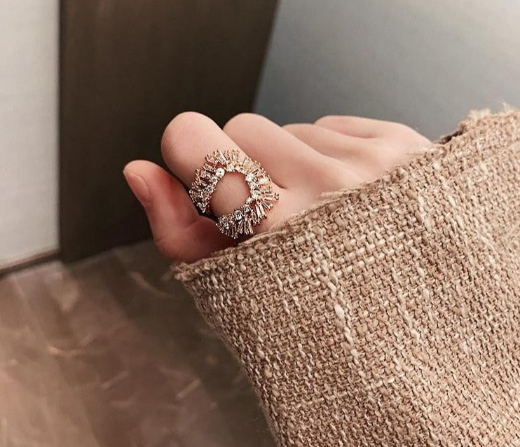 Crystal Opening U-ring for Women