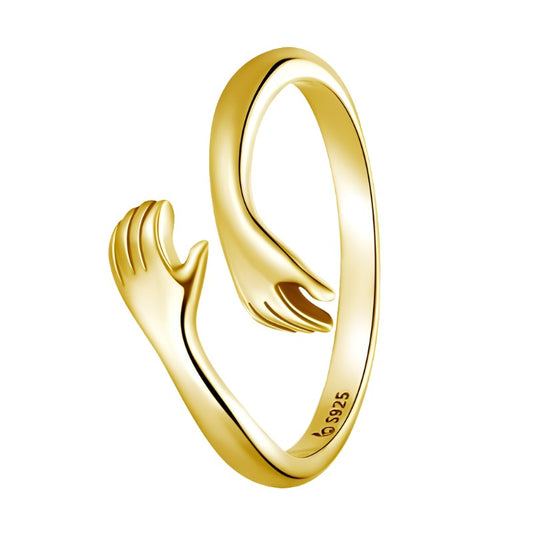 Sterling Silver Embrace Ring Hug