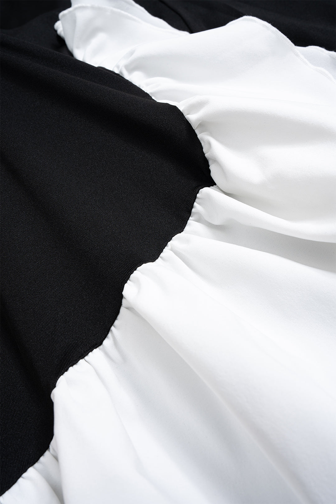 Contrast Halter Tie-Front Ruffle Asymmetrical Slip Maxi Dress