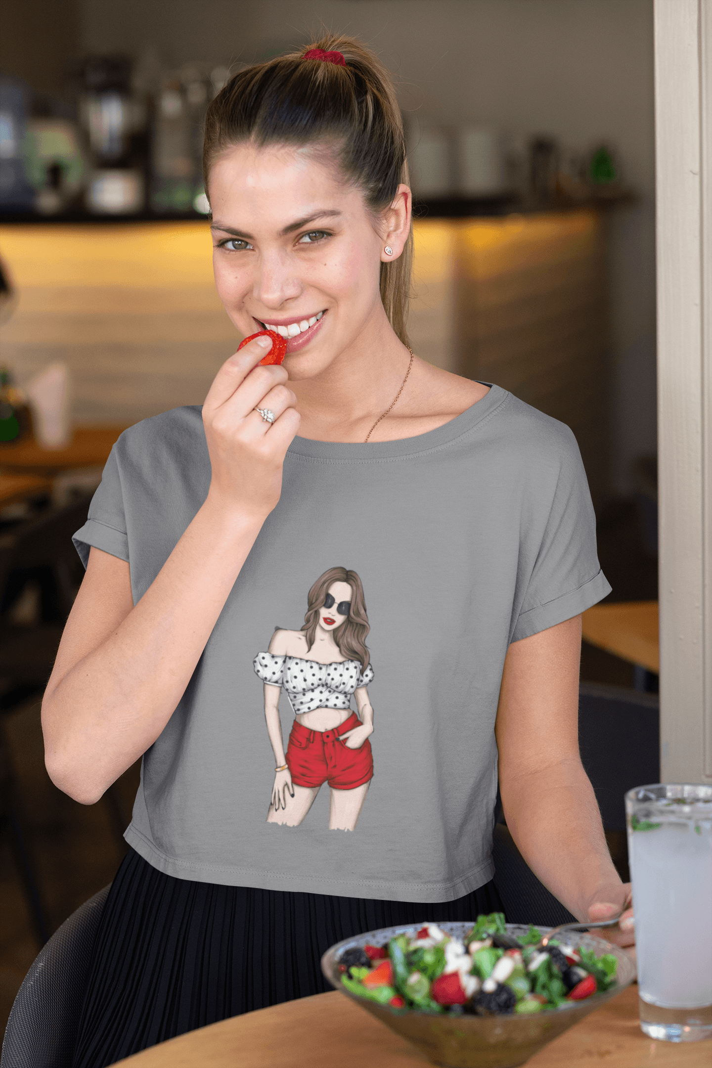 Modern Elegance Cropped Tee