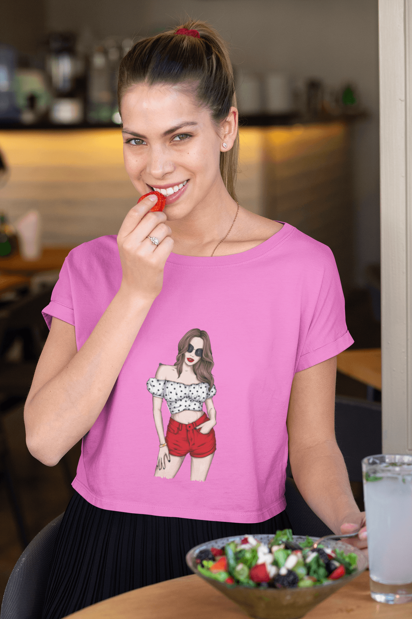 Modern Elegance Cropped Tee